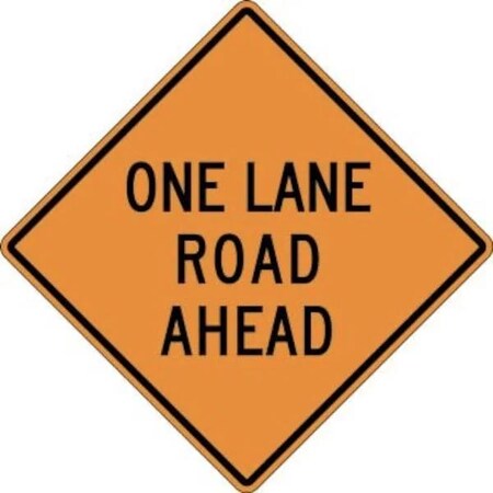 Accuform RIGID CONSTRUCT ION SIGN ONE LANE ROAD FRK396HP